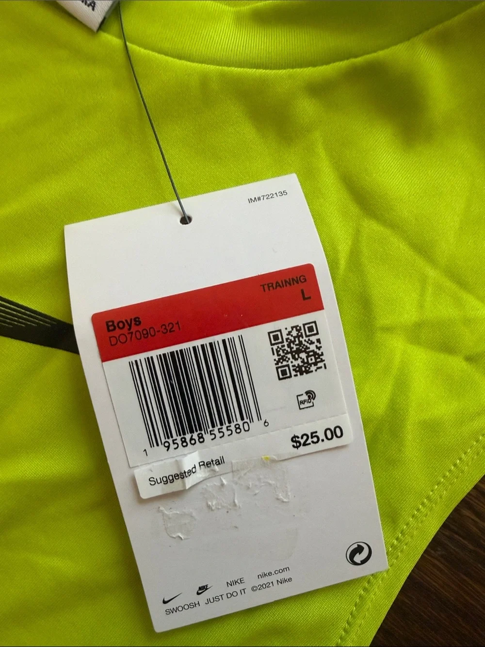 NEW Nike Dri-Fit Sleeveless Tee in Neon Yellow with Black Swoosh